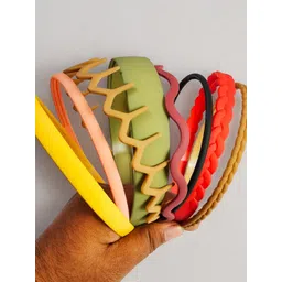 ANNA CREATIONS Women Set Of 8 Korean Style Plastic Hairband-picture-17