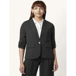 Annabelle by Pantaloons Black Printed Blazer-picture-34