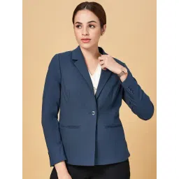 Annabelle by Pantaloons Blue Regular Fit Blazer-picture-29