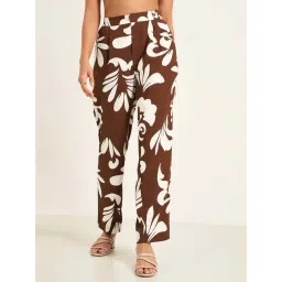 Annabelle by Pantaloons Brown Printed Trousers-picture-19