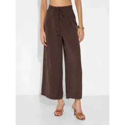 Annabelle By Pantaloons Chicory Coffee Flared Fit Trousers-picture-14