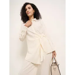 Annabelle by Pantaloons Cuffed Sleeves Shirt Style Top-picture-37