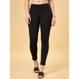 Annabelle by Pantaloons Jet Black Mid Rise Treggings-picture-21