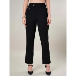 Annabelle by Pantaloons Jet Black Plain Trousers-picture-20