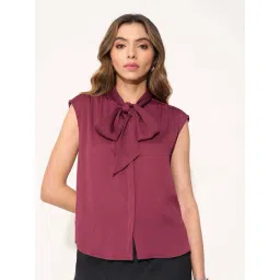 Annabelle By Pantaloons Maroon Regular Fit Top-picture-39