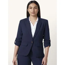 Annabelle by Pantaloons Navy Comfort Fit Blazer-picture-45