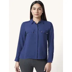 Annabelle by Pantaloons Navy Regular Fit Shirt-picture-44