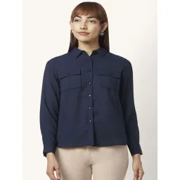 Annabelle by Pantaloons Navy Regular Fit Shirt-picture-22