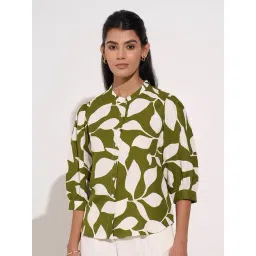 Annabelle By Pantaloons Olive Regular Fit Shirt-picture-15