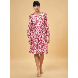 Annabelle by Pantaloons White Floral Print A-Line Dress-picture-32