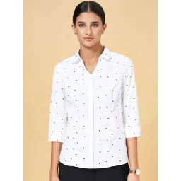 Annabelle by Pantaloons White Printed Formal Shirt-picture-48