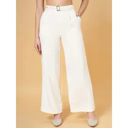 Annabelle by Pantaloons White Regular Fit Flared Pants-picture-46