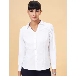 Annabelle by Pantaloons White Regular Fit Formal Shirt-picture-30