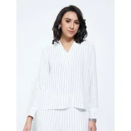 Annabelle By Pantaloons White Regular Fit Striped Top-picture-44