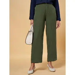 Annabelle by Pantaloons Women High-Rise Formal Parallel Trousers-picture-38