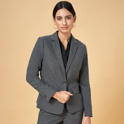 annabelle by pantaloons Women Solid Single Breasted Formal Blazer-picture-31