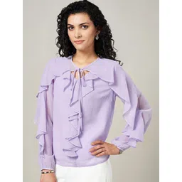 Annabelle by Pantaloons Women Tie-Up Neck Top-picture-27