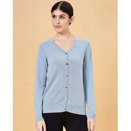 annabelle by pantaloons Women V-Neck Cardigan with Button-Closure-picture-27