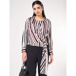 Annabelle by Pantaloons Women Vertical Stripes Printed Long Sleeves Top-picture-13