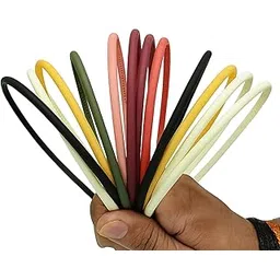 annacreations ANNA CREATIONS Plastic Headbands with Teeth – Pack of 12 | DIY Craft, Sports Hair Bands for Women, Girls, Teens, Kids – Durable, Lightweight Hair Accessories (MULTICOLOR/MATTE 0.5CM, Medium)-picture-17