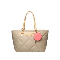 Anne Klein Beige Quilted Tote Handbag with Wallet-picture-31