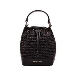 Anne Klein Black Textured Bucket Bag-picture-33