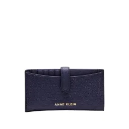 Anne Klein Blue Textured Bi-Fold Wallet For Women-picture-42