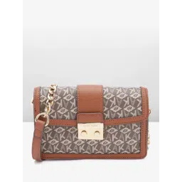 Anne Klein Brown Logo Sling Handbag-picture-29