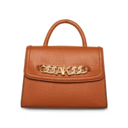 Anne Klein Brown Solid Satchel Handbag-picture-45