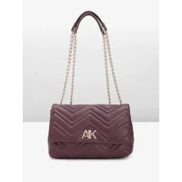 Anne Klein Maroon Quilted Shoulder Handbag-picture-41