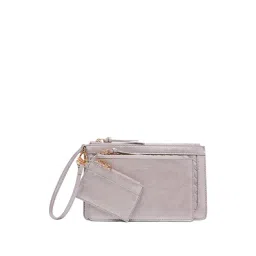 Anne Klein Silver Textured Pouch Set of 3-picture-20