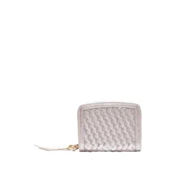 Anne Klein Silver Textured Zip Around Wallet For Women-picture-18