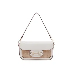 Anne Klein White Textured Shoulder Bag-picture-11