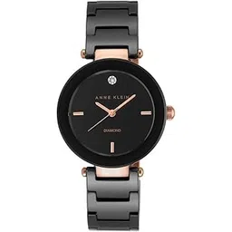anne klein Womens 33 mm Black Dial Ceramic Analog Watch (Not assigned,Not Assigned)-picture-13