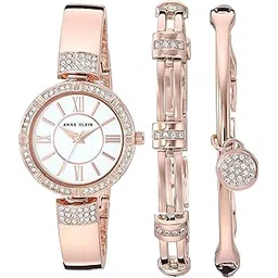 Anne Klein Women's Swarovski Crystal Accented Watch and Bracelet Set-picture-15