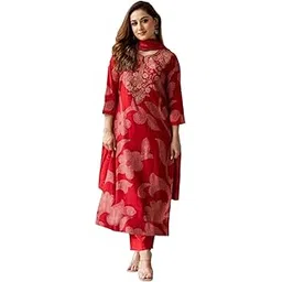 anni designer Bandhani Embroidery Kurta Plazzo Set with Dupatta – Women Kurta Sets for Women | Kurti Set for Women | Suit Set for Women Cotton-picture-21