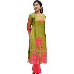 anni designer Women's Cotton Blend Floral Kurta with Pant-picture-47