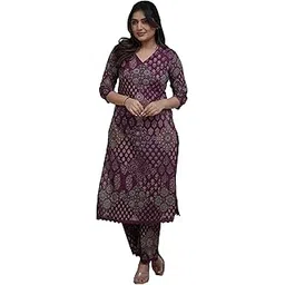 anni designer Women's Cotton Blend Kurta Set for Women – Hand Block Print 2-Piece Co-ord Set with Pant | Stylish Cord Set | Party Wear Dress | Kurti Set | Coord Set for Women Cotton-picture-20