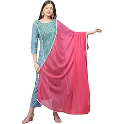 anni designer Women's Cotton Straight Kurta with Palazzo (MOKISH)-picture-49