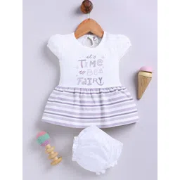 Annie Girls Typography Printed Round Neck A-Line Midi Dress-picture-28