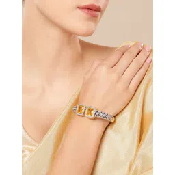 Anouk American Diamond Gold-Plated Bangle-Style Bracelet-picture-25