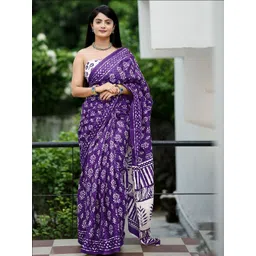 Anouk Batik Pure Cotton Saree-picture-16