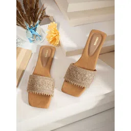 Anouk Beige Ethnic Embellished Open Toe Flats-picture-26