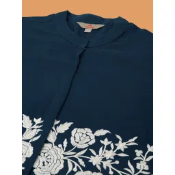 Anouk Blue Embroidered Tunic With Trousers Co-Ords image 5