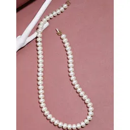 Anouk Brass Women Gold-Plated Pearls Beaded Single Line Necklace-picture-37