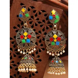 Anouk Contemporary Jhumkas Earrings-image-46