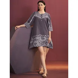 Anouk Ethnic Motifs Embroidered A-Line Dress-picture-17