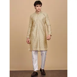 Anouk Ethnic Motifs Embroidered Thread Work Cotton Straight Kurta-picture-10