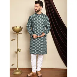 Anouk Ethnic Motifs Printed Kurta With Churidar-picture-17