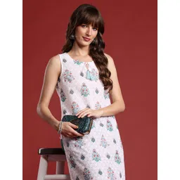 Anouk Ethnic Motifs Printed Pure Cotton Kurta-image-24